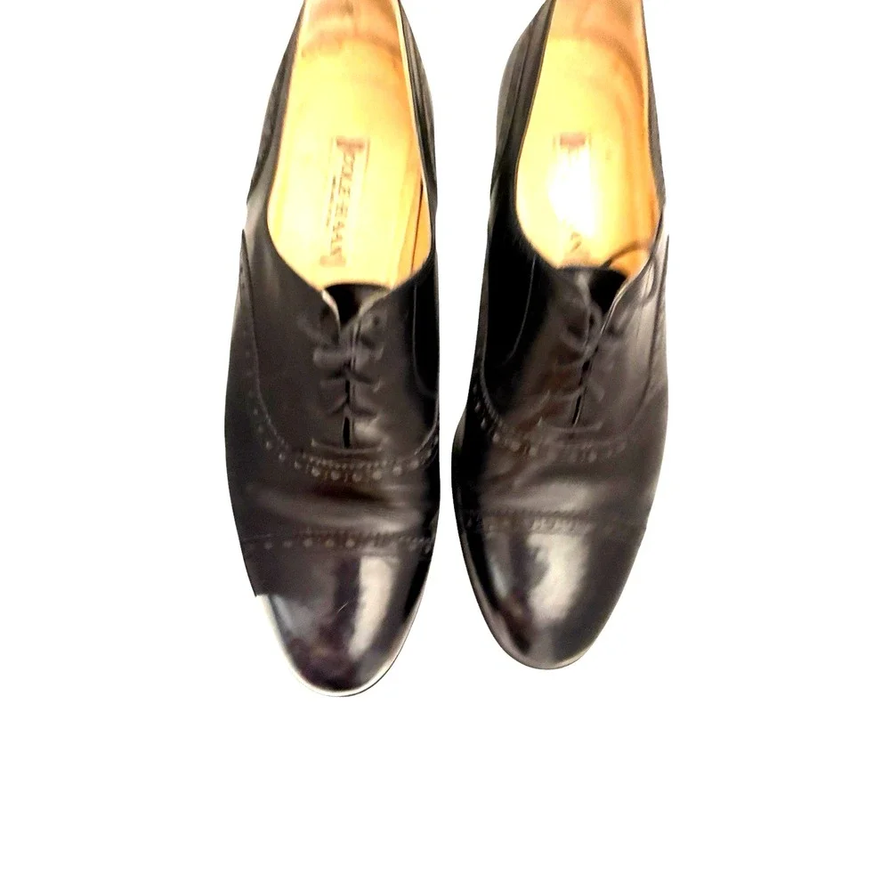 Cole Haan Shoes Mens Cap Toe Oxford 9 1/2 D Black Lace Up Business Dress 1658‎